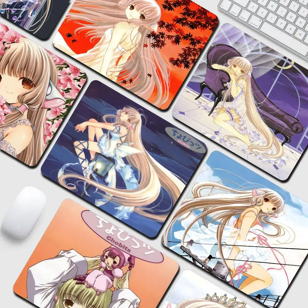 

Classic cute Anime C-Chobits Shortcuts Mouse Pad Small Office Mousepad Cloth with Non-Slip Rubber Base for Home Computer Laptop