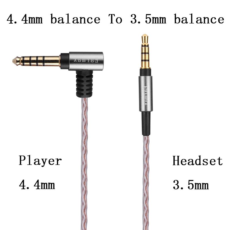 For SONY Audio Technica MDR-1A 1000X 1000XM2 1000XM3 MSR7 SR5 Earphone Replaceable 4.4mm 2.5mm Balanced to 3.5mm Upgrading Cable