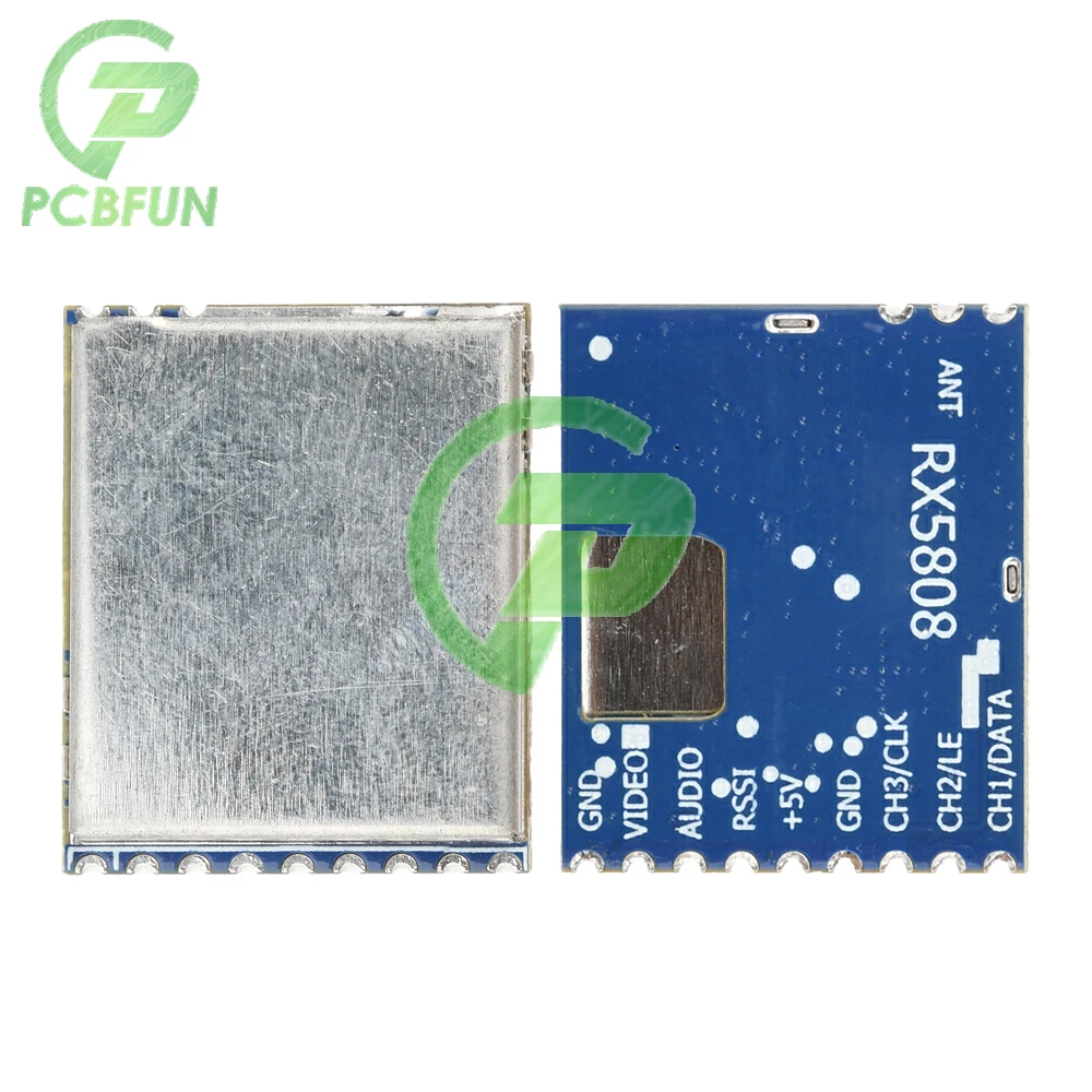 

RX5808 Wireless Audio Video Receiver Board Module 5.8G Frequency Phase Lock Analog AV Signal Output 3.5V Board