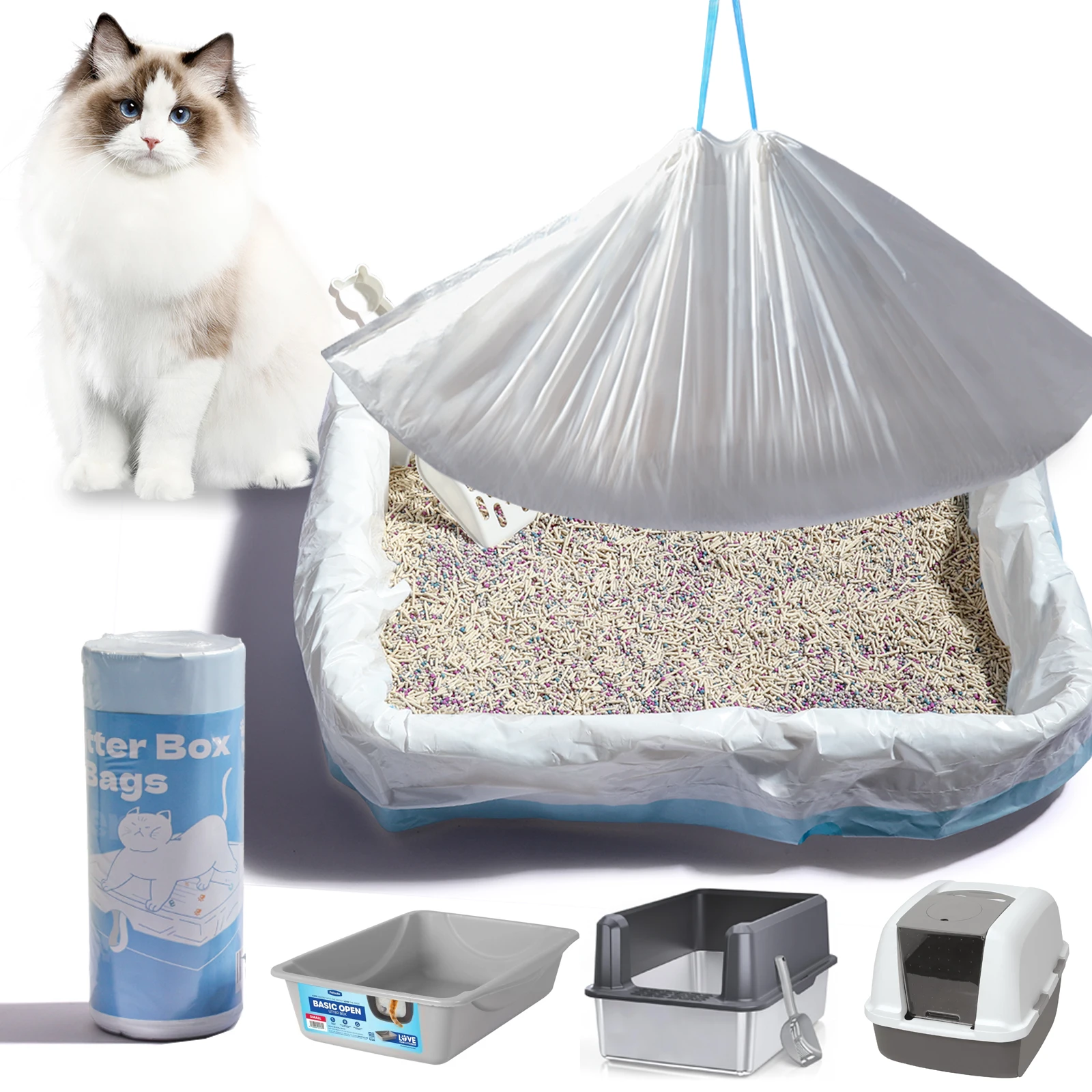 Jumbo Cat Litter Liner Bags for Standard Litter Boxes,10 count 36