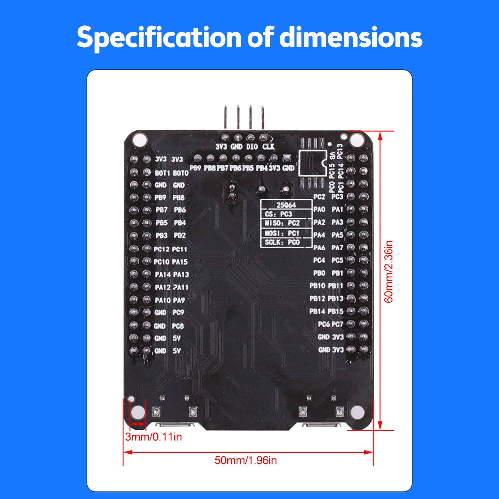 ARM STM32 Development Board Small System Board STM32F103RCT6 Development Board 51