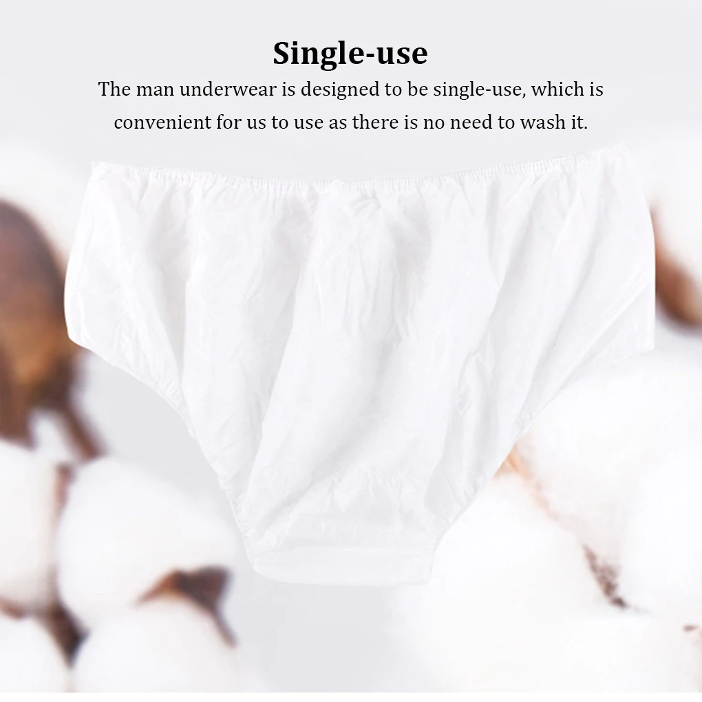 6 قطع سراويل داخلية غير منسوجة للرجال قابلة للحمل وقابلة للتنفس في الأماكن المغلقة والخارجية والسفر وممارسة الرياضة