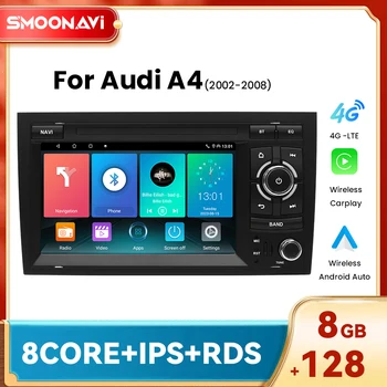 Android14 Multimedia inalámbrico Carplay para coche Audi A4 B8 B6 B7 S4 B7 B6 RS4 B7 SEAT Exeo 7 1