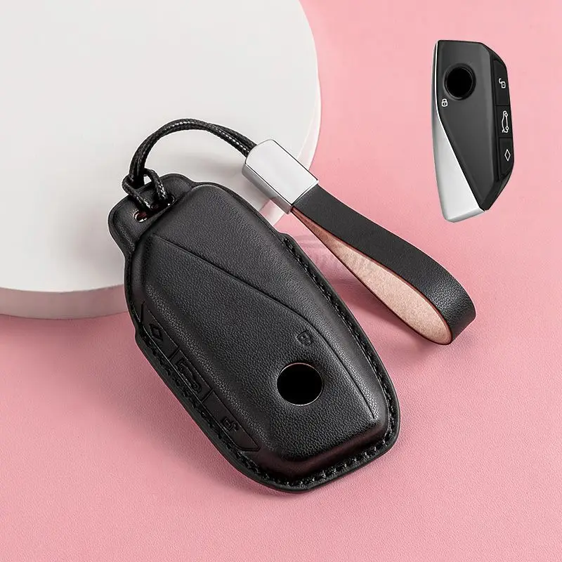

Автомобильный кожаный чехол для ключей, чехол для ключей BMW i7 X7 G07 LCI iX I20 X1 U11 7 Series G70 G09 XM U06 G81 M3 2023