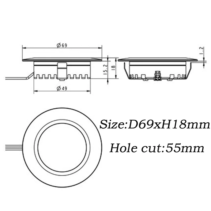 3W LED Recessed Cabinet Mini Spotlight AC 220V Downlight Jewellery Display Shelf Cabinet LED Warm White/Cool White Ceiling Light