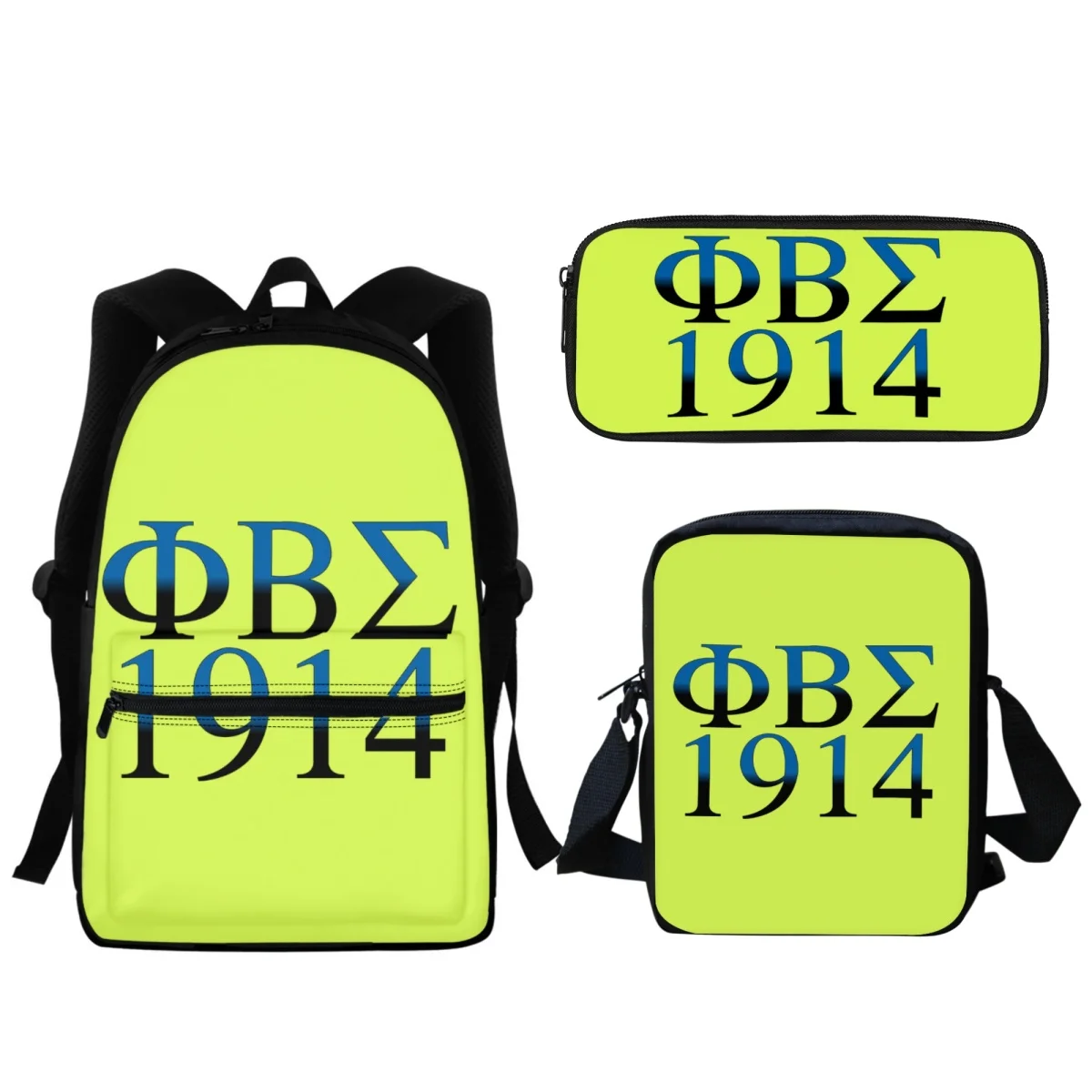 2024 phi Beta Sigma กระเป๋านักเรียนพิมพ์ลาย1914กระเป๋านักเรียนคุณภาพสูงกระเป๋าเป้สะพายหลังโรงเรียนอนุบาลเด็กหญิงเด็กชายกล่องดินสอกล่องใส่อาหารกลางวันของขวัญ