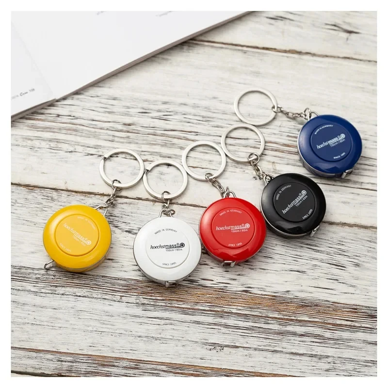 150CM/60Inches Tape Measure Keychain Automatic Retractable Tape Measure ABS Plastic Measure Ruler Home Mini Measuring Tools