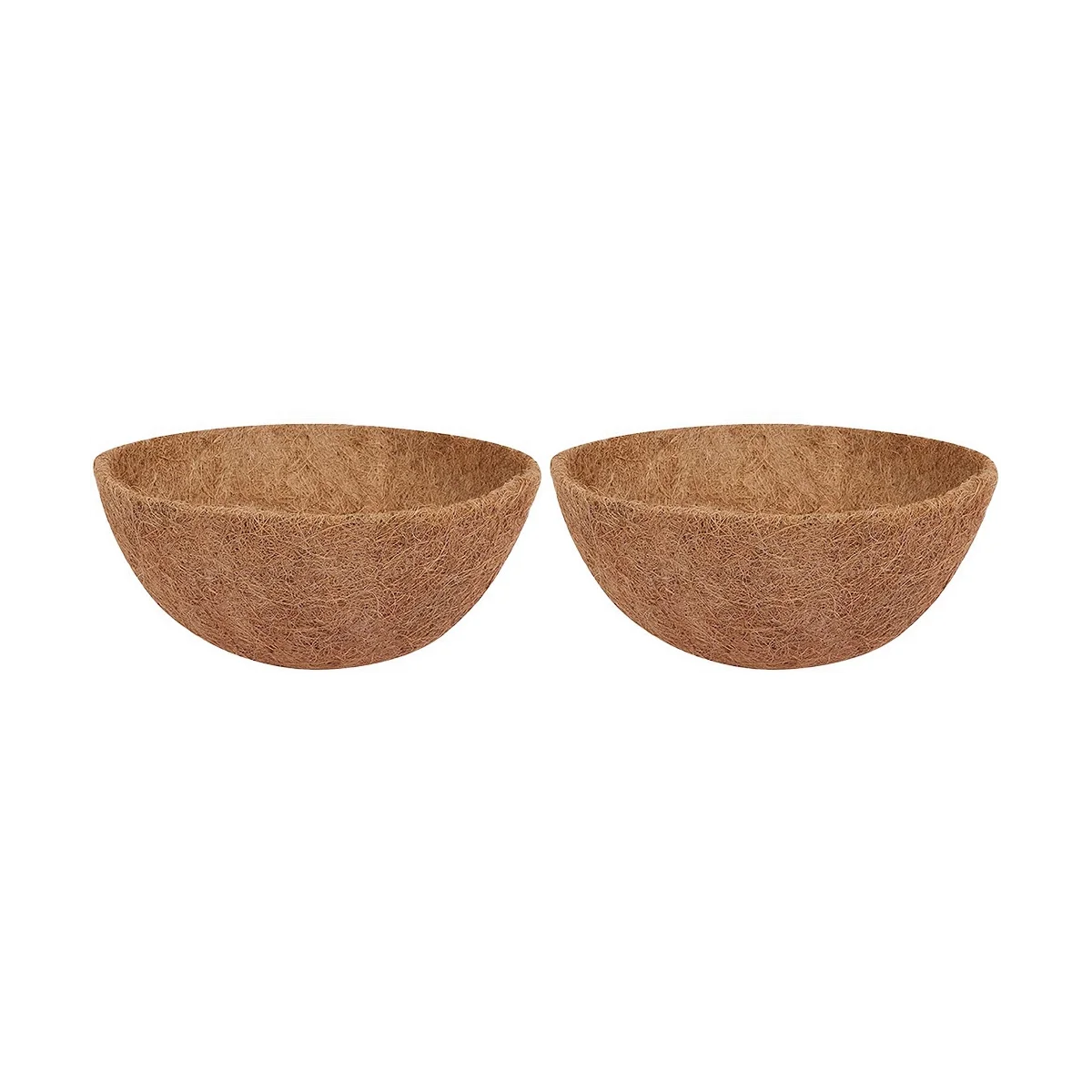 

2 Pcs Coconut Hanging Basket Liners 14 Inch, Sturdy Round Liners for Planters Perfect Replacement , 100% Natural