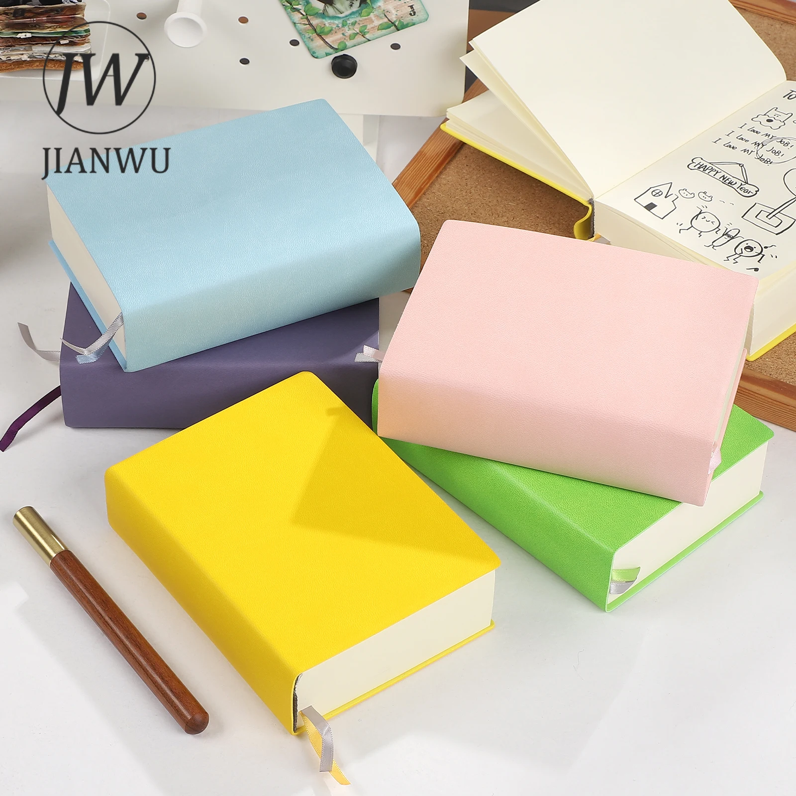 

Блокнот JIANWU B6 Macaron Color Journal: особо плотный, чистый, для творчества и DIY, студенческие принадлежности, канцтовары