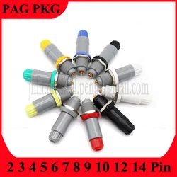 1Set PAG PKG 1P 2 3 4 5 6 7 8 9 10 12 14 Pin Medical Plastic Push-pull Self-locking Male Plug And Fixed Female Socket Connector
