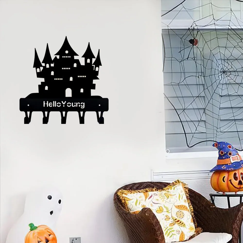 Elegant 1pcs Mysteriously Spooky Metal Decorative Hook and Sophisticated Rack – Terrifying Castle. A  Halloween Horror Elegance