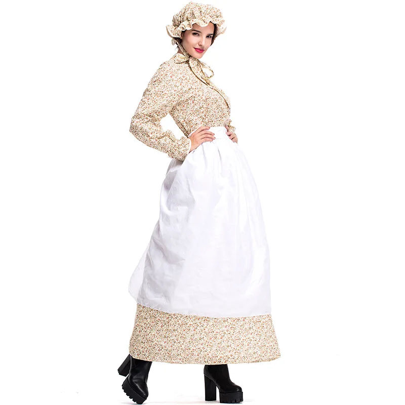 New Parent-child Wolf Grandma Costume Halloween Fairy Tale Theme Cosplay Performance Costume Idyllic Farm Maid Dress