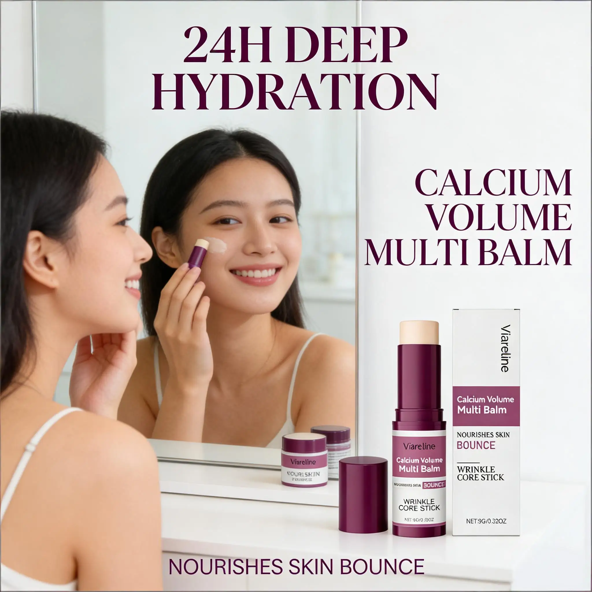 Multi Balm Calcium Volume Lifting Skin Firming Enhance Skin Barrier Brightening Face Cream All-in-One Deeply Moisturizing Stick