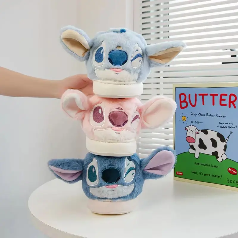Neue Disney Cartoon Stich Plüsch Baumwolle Hausschuhe Dicke Warme Weiche Sohlen Winter Hause Hausschuhe Casual Bequeme Schuhe Geschenke