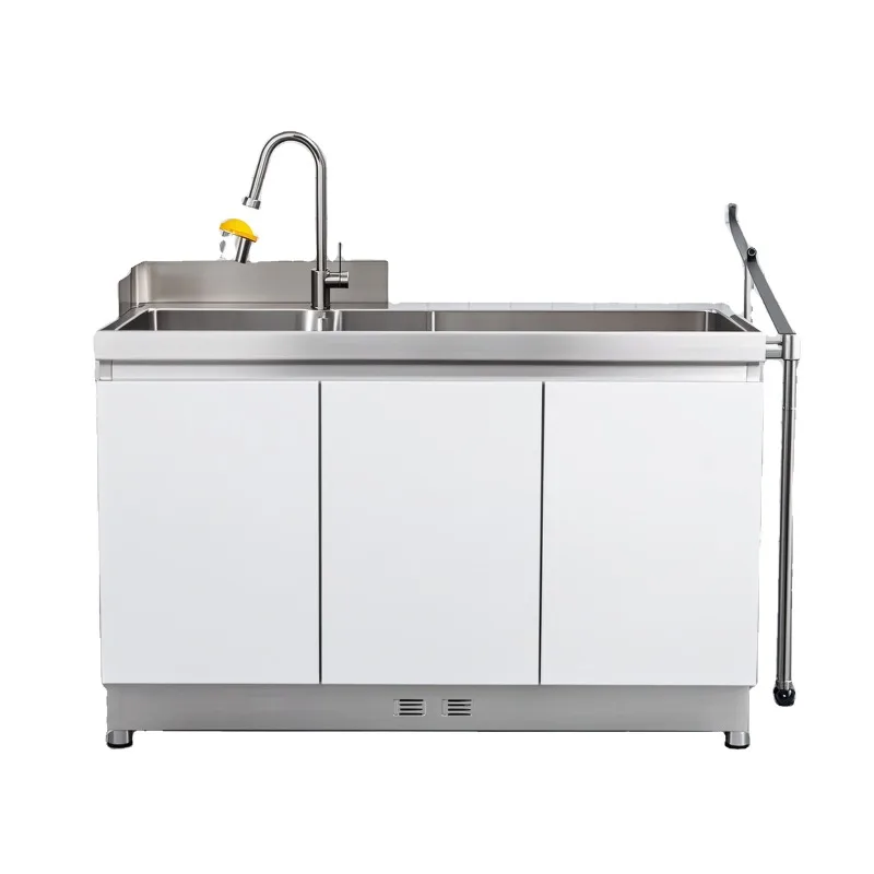 Eco-friendly metal kitchen lockers Steel display sideboards with hinges for restaurants or shopping malls