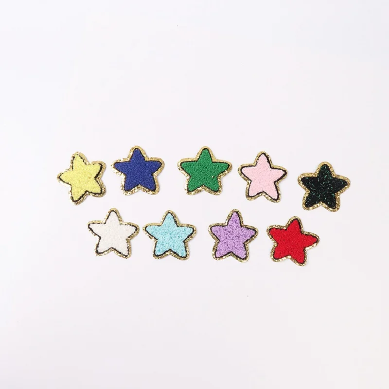 Self-adhesive Five-pointed Star Embroidery Patch Sticker Badge Sticker Personalized DIY Accessories for Clothing Bag Backpack