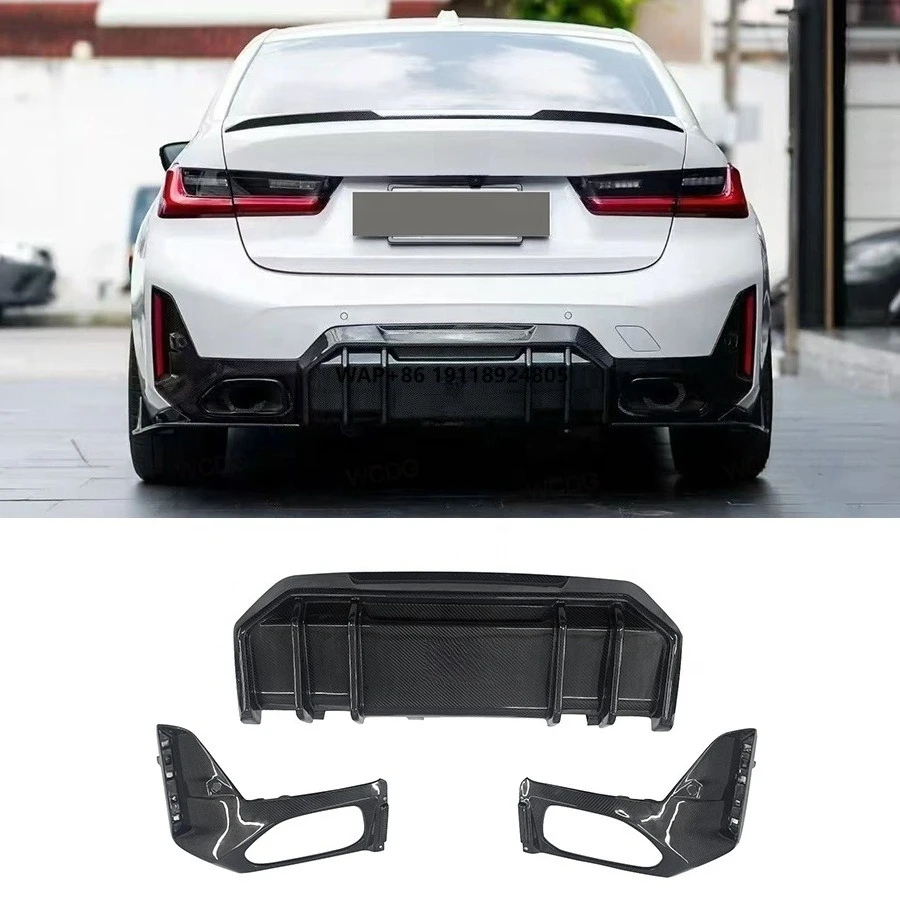 

FD Style Carbon Fiber Rear Diffuser for 3 Series G20 M340i 2023+ Auto Parts Exhaust Rear Diffuser Lip Splitter Spoiler