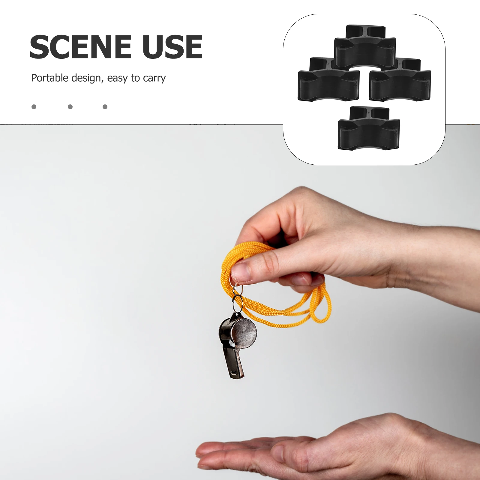 

4pcs Whistle Finger Clip Plastic Grips Trainer Linesmen Clamp Referee Holder Portable Camping Hiking Sports Event Emergency