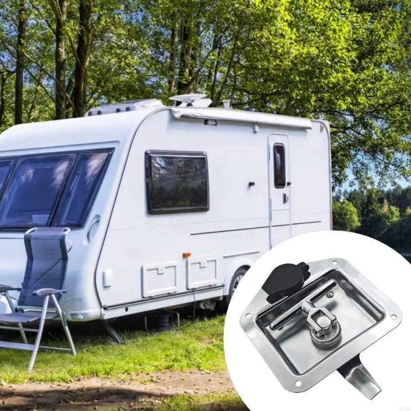 87HE RV for Camper Trailer Entry Door Lock RV Door Lock Replacement Door for Latch Lo