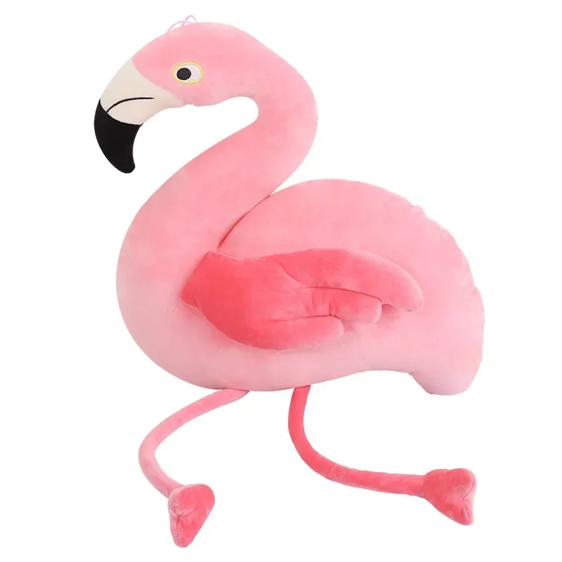 

[Funny] Very Cute Soft 110cm Flamingo Plush Toy Simulation pink Bird animal Hold pillow Home Decoration Girl Birthday Gift