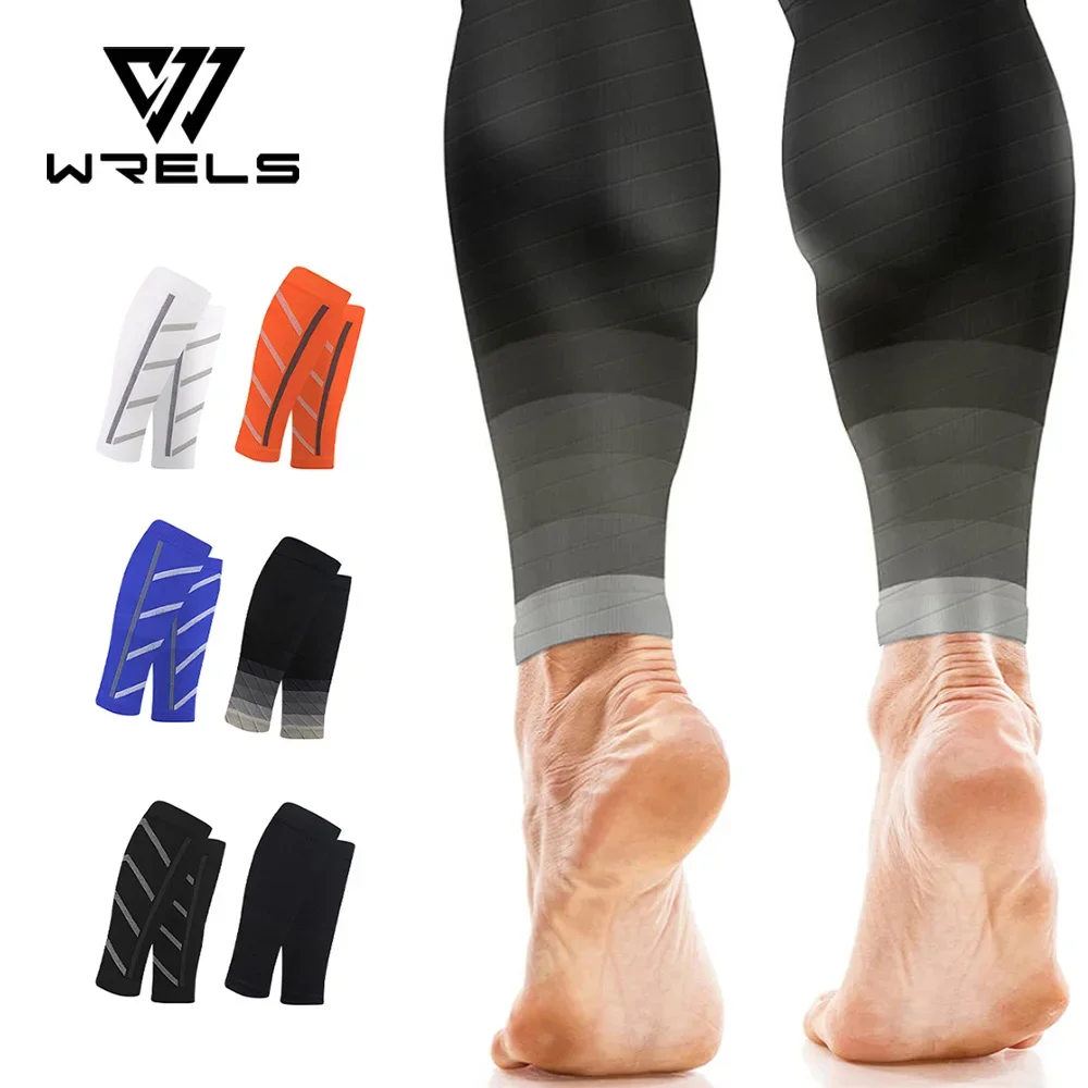 1Pair Calf Compression Sleeve  20-30mmHg Women Men Footless Running Leg Socks Shin Splints Varicose Veins Marathon Leg Sleeves