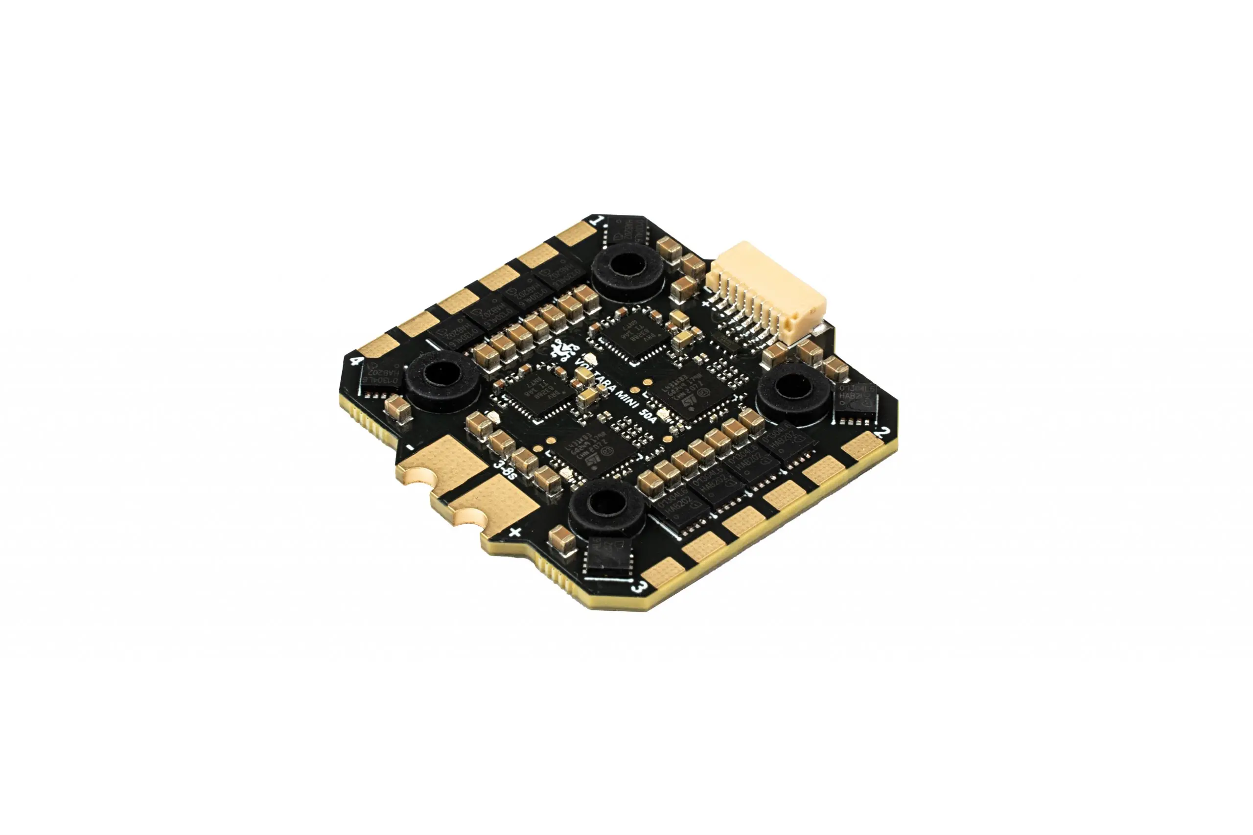 Мини-регулятор скорости Voltara 50A 20×20 мм 4-в-1 для KISS Ultra и Betaflight, вход 3-8S, для радиоуправляемых дронов 2,5-7 дюймов