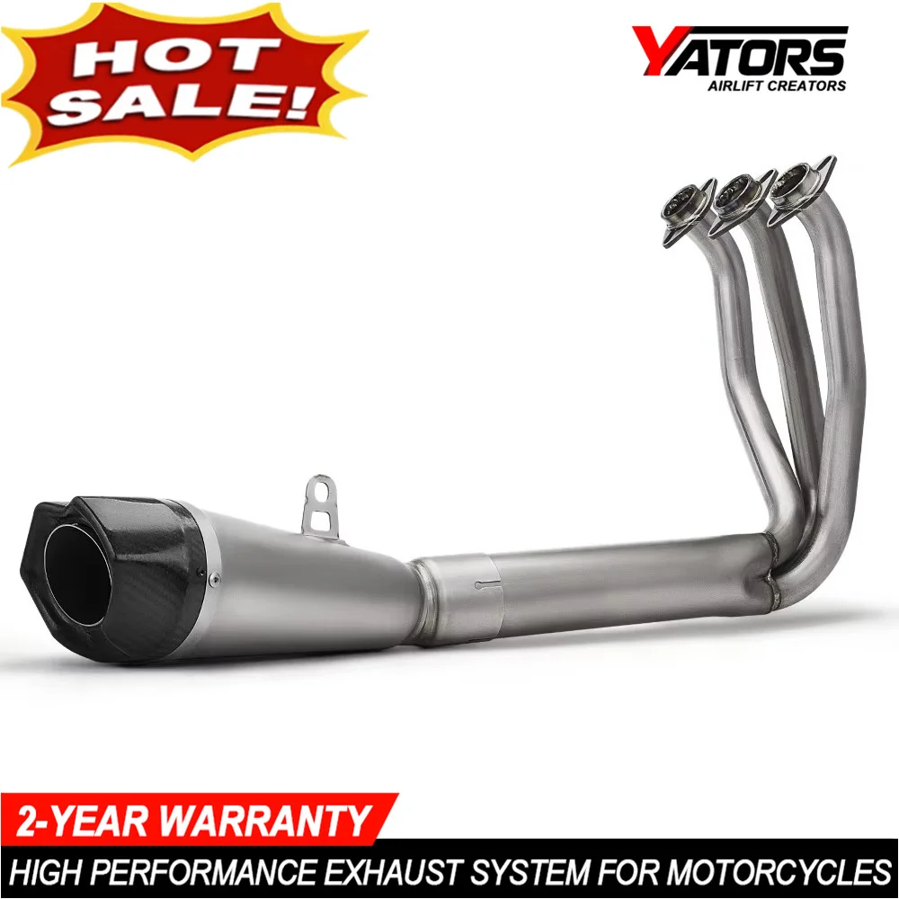 Motorcycle Titanium Alloy Full Exhaust System For CFMOTO 675SR-R,Motorbike Exhaust Pipes Modified Muffler Moto Escape