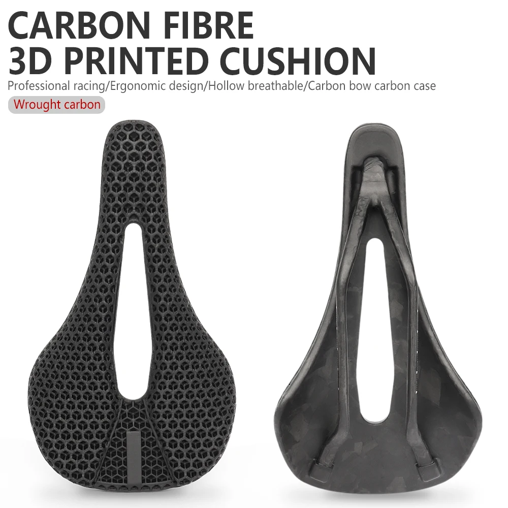 TTPRO 3D Printed Ultralight Carbon Fibre Bicycle Saddle Ventilate and Breathe Hollow Comfortable For Road Bike Saddle