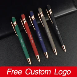 Personalized LOGO Carving Name Ballpoint Pen Custom Goodies For Business Pens With Own Print Advertising Gift Office Accessories