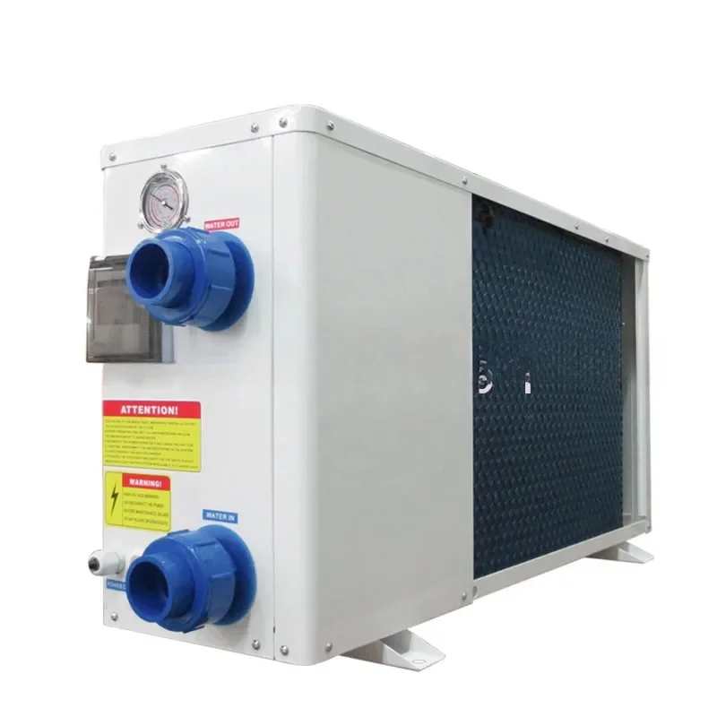 High Efficiency On/Off Pool Titanium Exchanger Galvanized Steel Shell Air Source Heat Pump Heater Chiller Villa