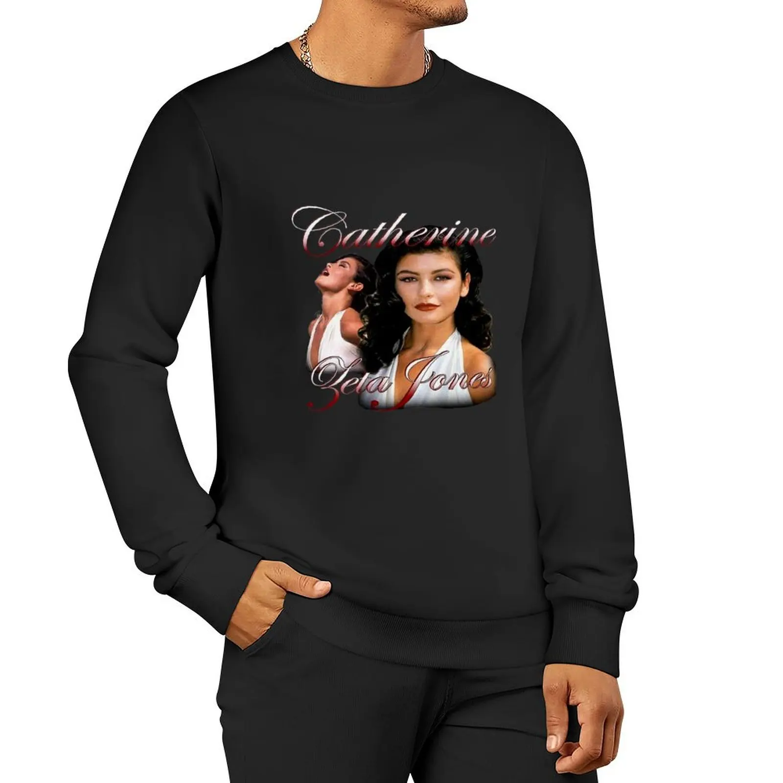 Catherine Zeta Jones t shirt Pullover Hoodie autumn clothes fashion men men wear oversize sweatshirts