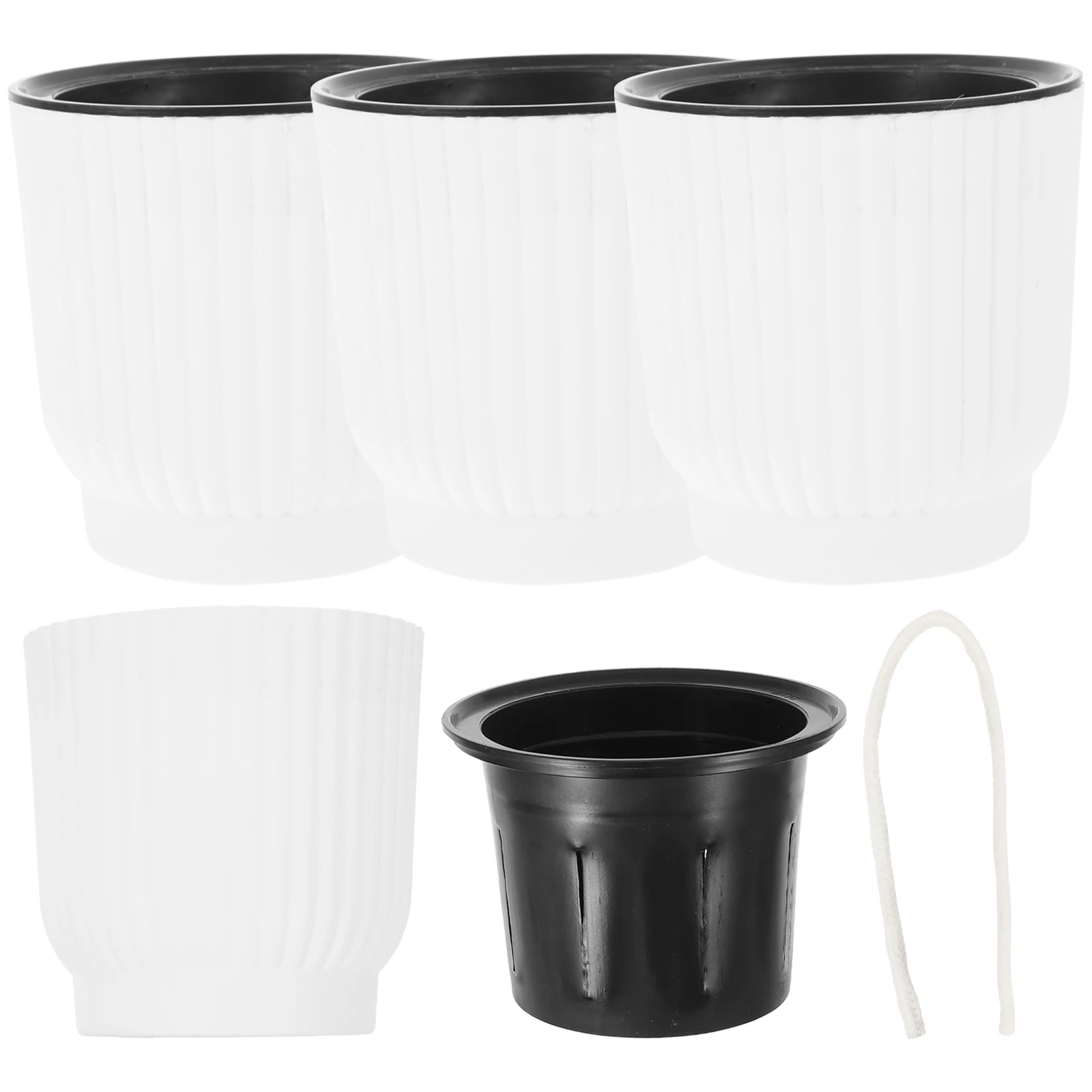 

4 Pcs Automatic Water Absorbent Flower Pot Self Watering Flowers Pots for Indoor Plants House