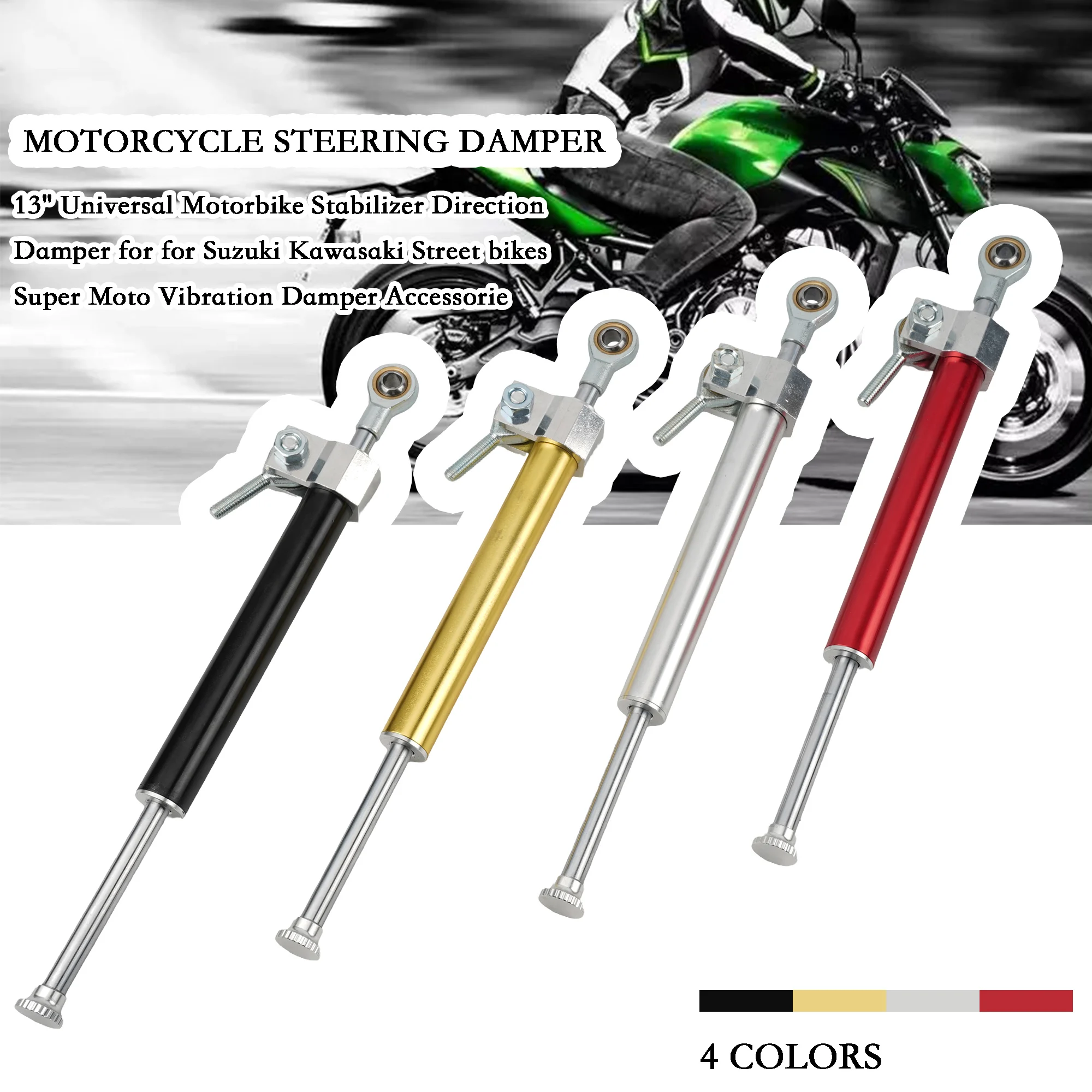 330 مللي متر دراجة نارية التوجيه المثبط العالمي قابل للتعديل الاتجاه استقرار CNC سبائك الألومنيوم موتوكروس تعديل الملحقات #3