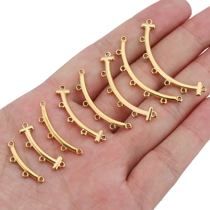5pcs Stainless Steel Bohemia Necklace Bracelet Layer Pendant Bail Connector for DIY Jewelry Making Multi Strand Clasp Accessorie