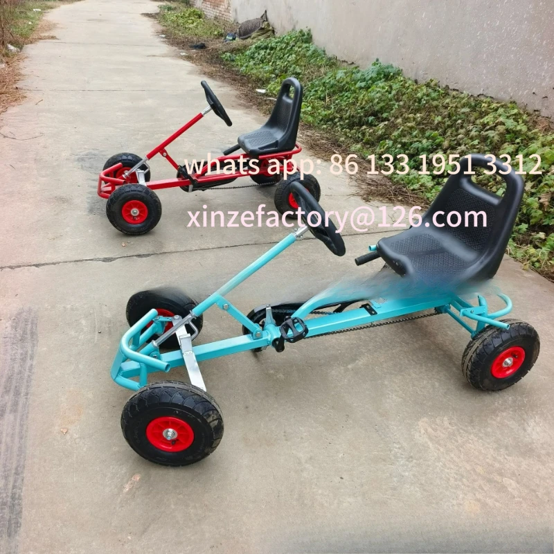 

Customizable square pedal quad land kart