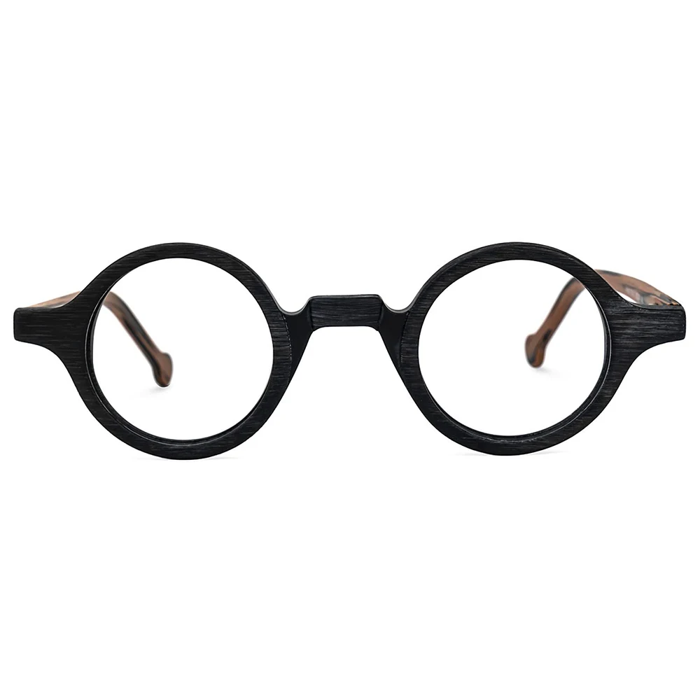 Zeelool Retro Round Acetate Eyewear Frame Classic Nerd Glasses for Men ZFA0176