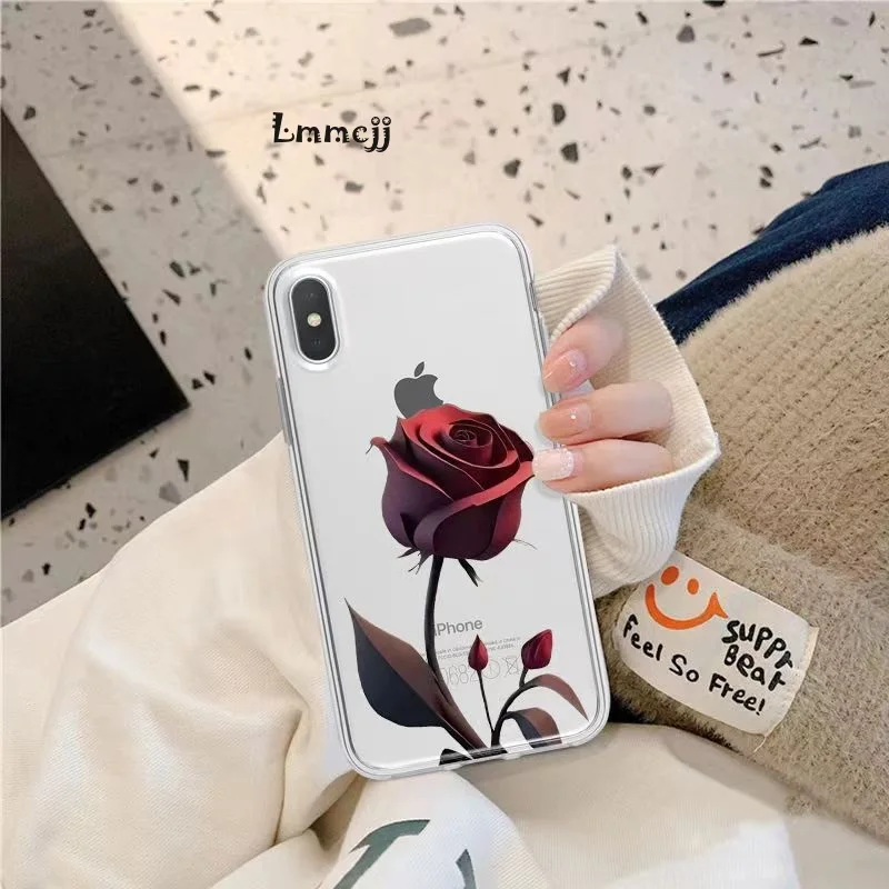 Lmmcjj INS Rose Phone Case For Samsung Galaxy A33 A52 5G A53 A54 A14 A13 A23 A22 S23 Ultra S22 Plus S21 FE Silicone Phone Cover