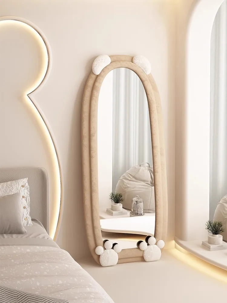 Full-length mirror floor mirror household bedroom mirror clothing store fitting mirror special-shaped mirror