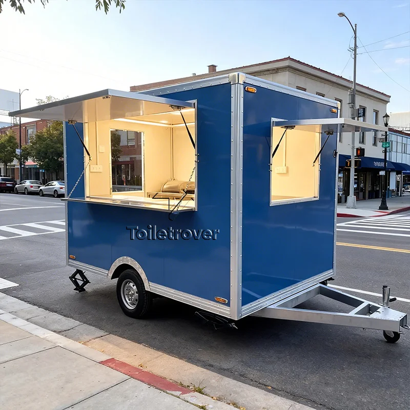 

Ice Cream Food Truck Hot Dog Container Mobile Kitchen Barbecue Food Trailer Outdoor Street Food Truck Trailer For Bakery