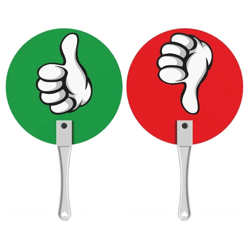 10 Pcs Thumb Up Thumb Down Classroom Voting Paddle Yes or No Paddles Classroom Signs True or False Paddle Auction Paddle D2RC