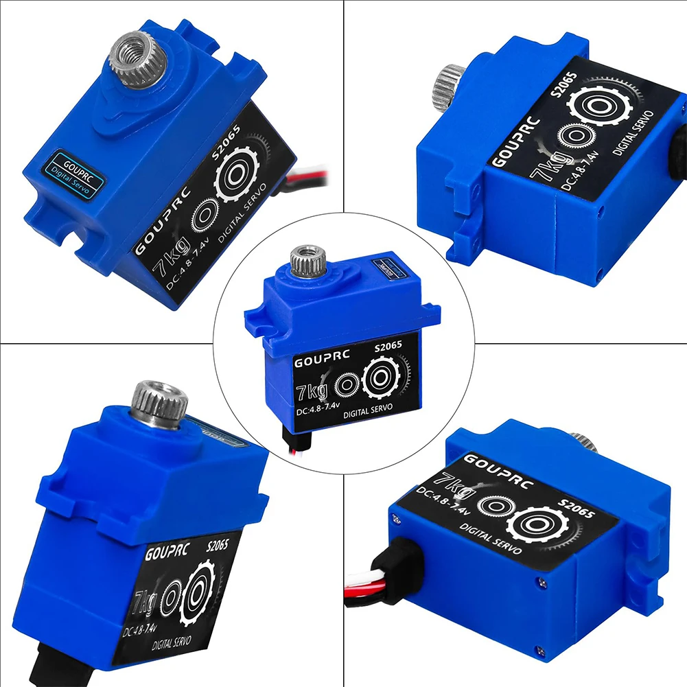 7KG Waterproof RC Digital Micro Servo with Arm Metal Gear Servo Mini Servo for 1/10 RC Crawler Car SCX10 III TRX4 TRX6