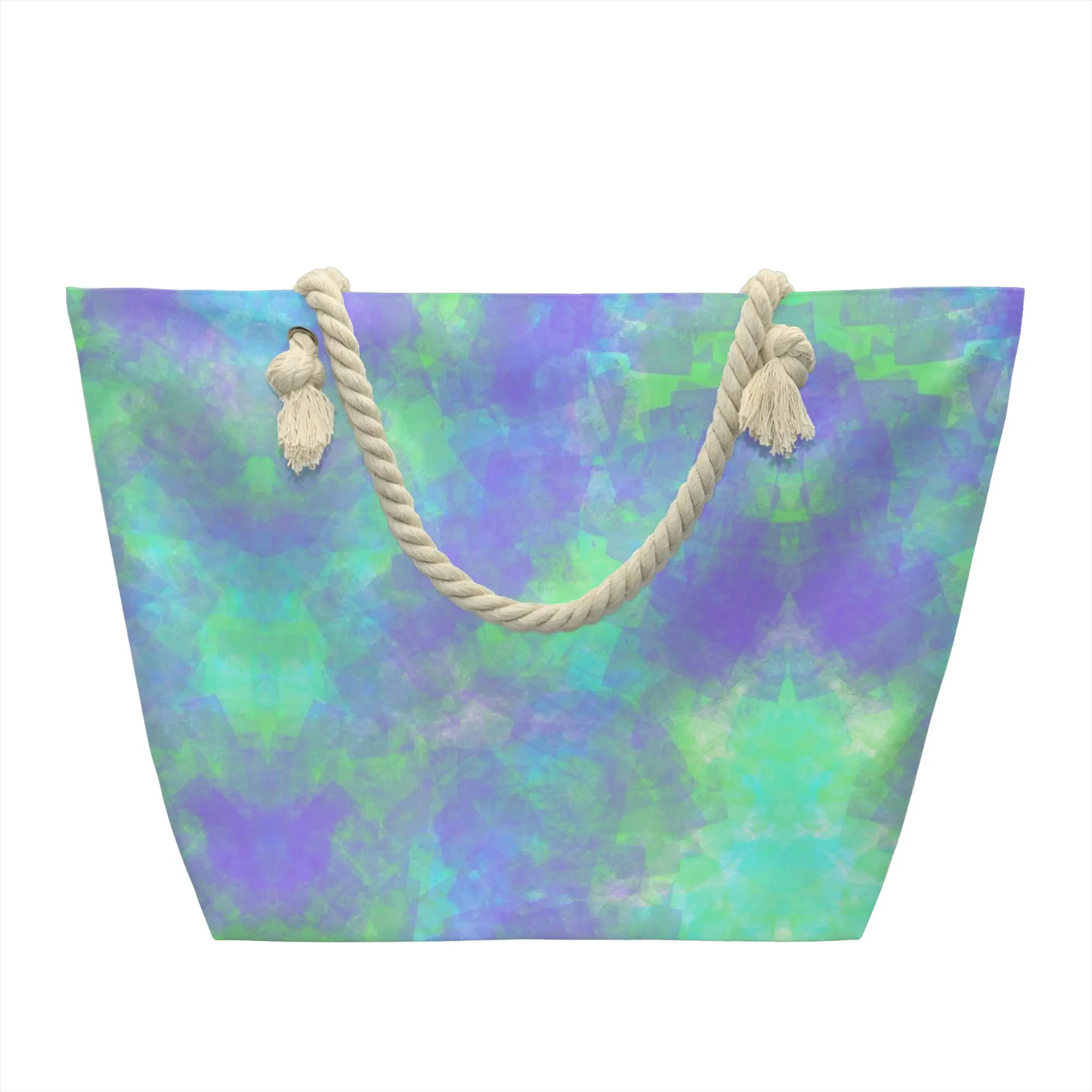 Recycling Tie Dye Shopping Bag Women Shoulder Canvas Tote Bag Washable Abstract Style Color Groceries Shopper Bags
