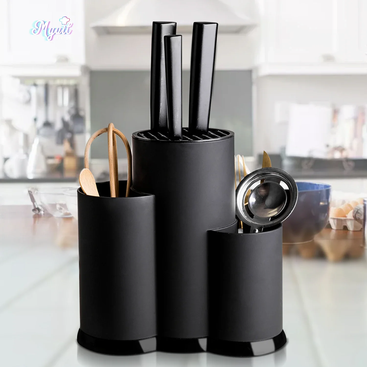 

Knife Holder Stand for Knives Multi-Function Plastic Stands for Cutlery Utensil Inserted Block Storage Tank Kitchen Accessories