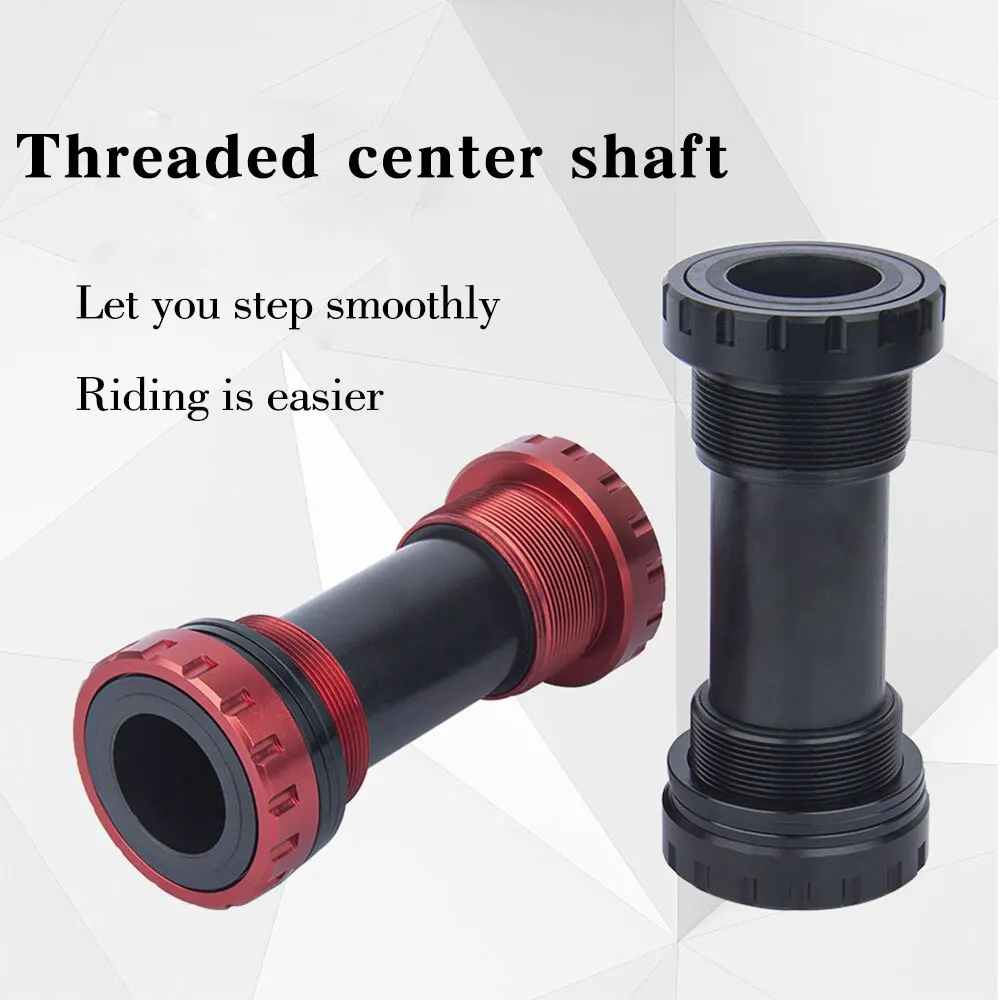 BOLANY BB91 Bicycle Center Shaft Mountainous Road Bike Bottom Sealed Bearing Threaded Center Shaft Bicycle Accessories