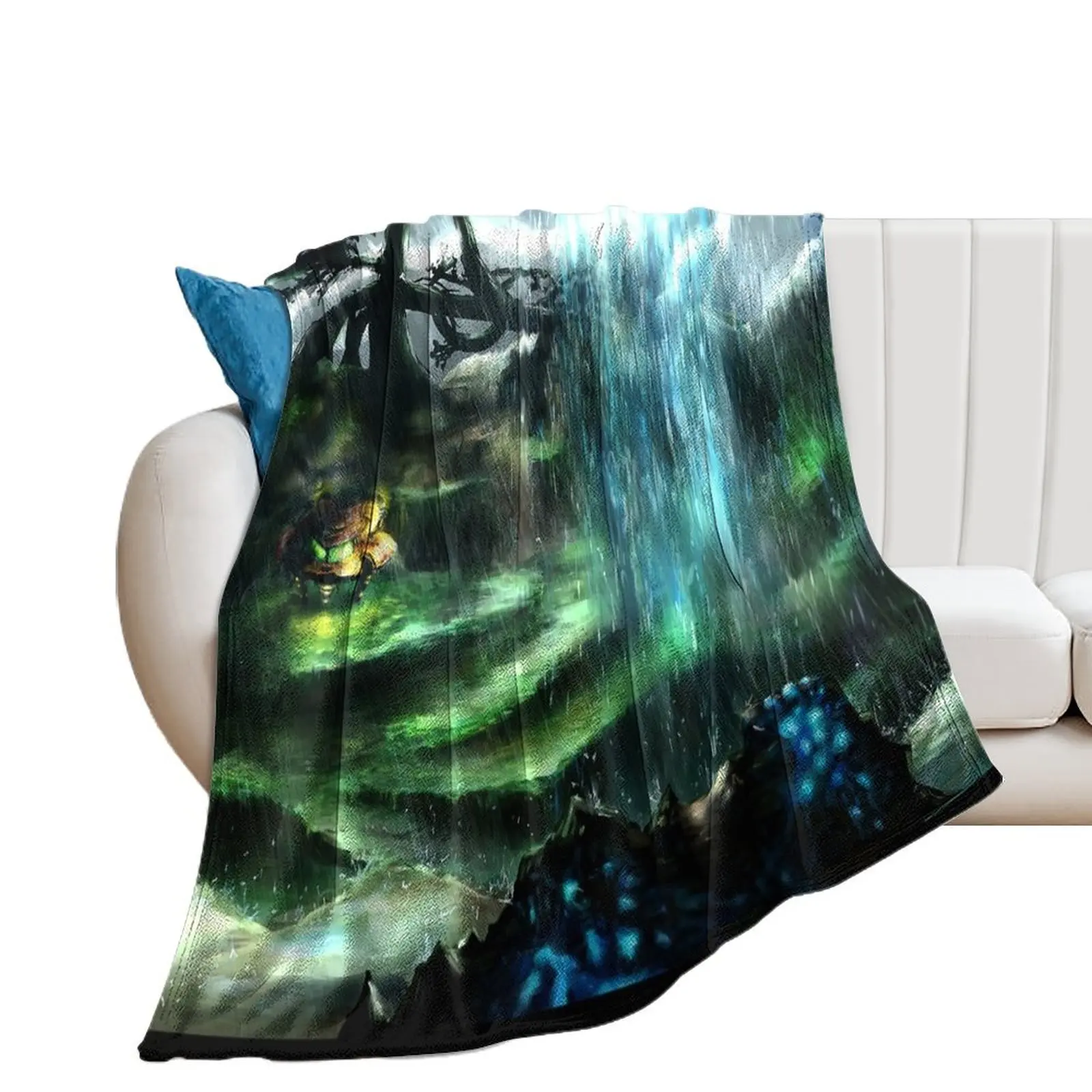 Metroid Metal: Tallon Overworld- Where it all begins Throw Blanket Decoratives Flannel Fabric Blankets