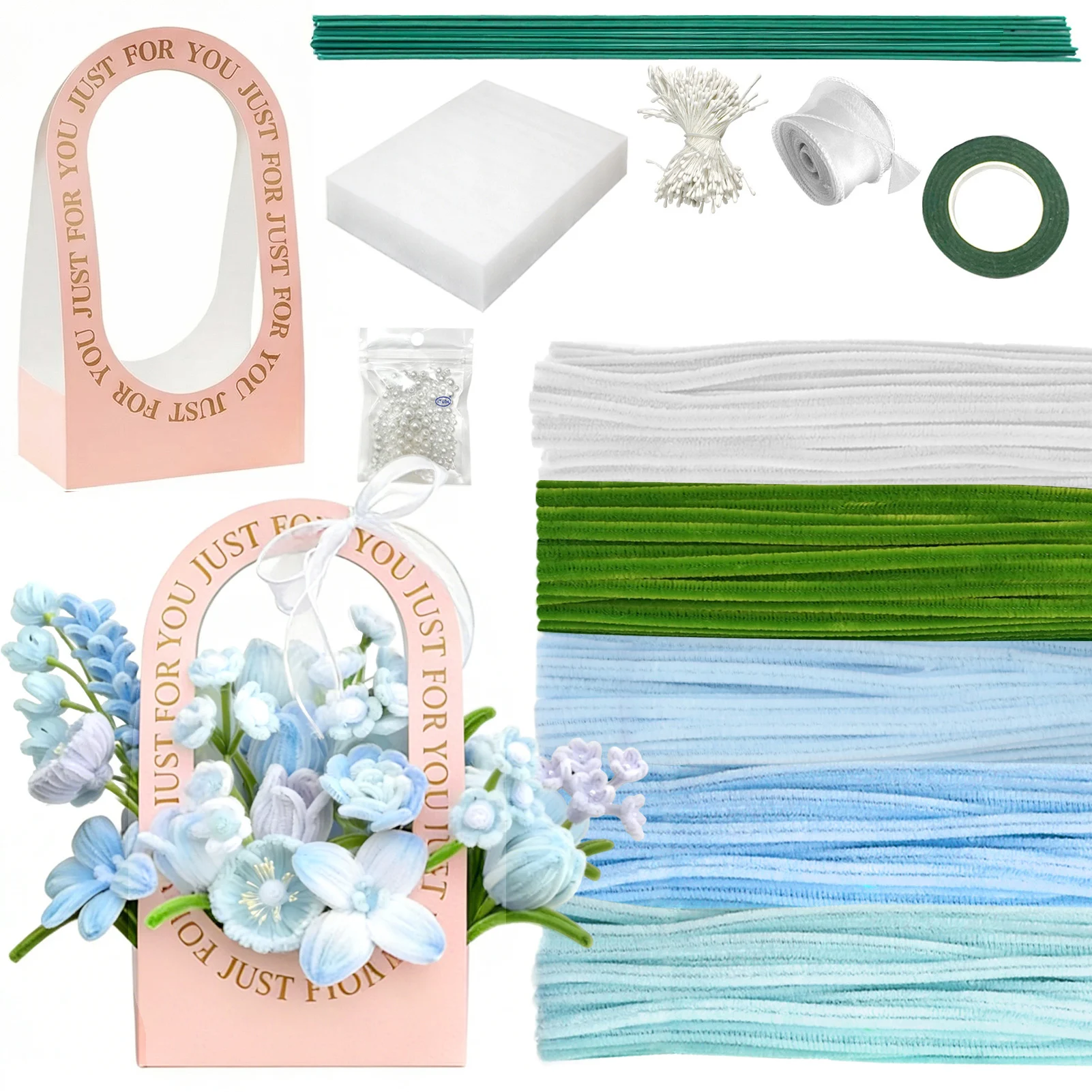 475 Pcs Pipe Cleaners Craft Kit for Flower Making, Perfect for Arts, Handmade Gifts & Decorations Mother's Day Gift view 3