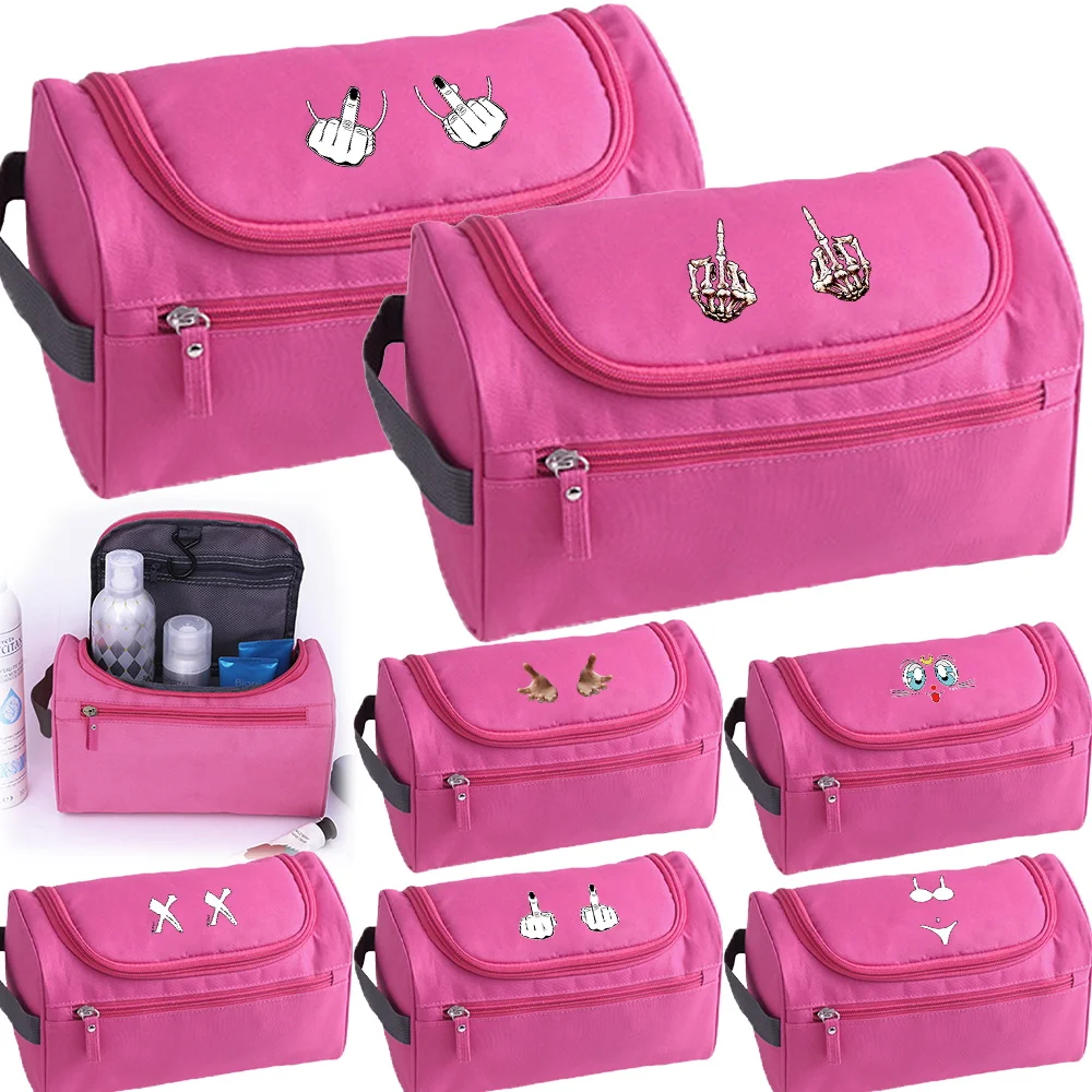 

Women Makeup Bags Travel Cosmetic Organizer Toiletry Pouch Female Wash Shaving Make Up Hanging Case Storage Bags Chest Pattern