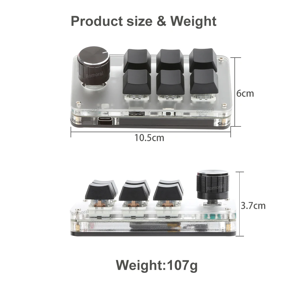 Mini programmazione Macro Macro tastiera da gioco meccanica personalizzata per tastiera Hotswap fai da te CAD Photoshop 2.4G/Bluetooth/cablata