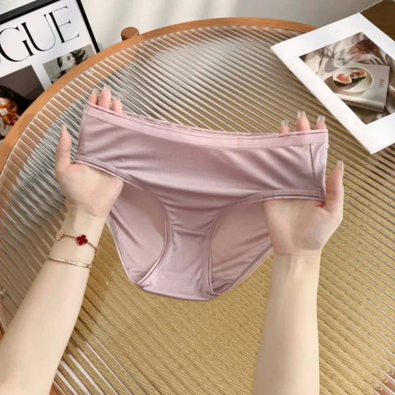 Birdtree Women 100% Mulberry Silk Panties,Elastic Middle Waist Traceless Breathable Underwear Briefs,Health 2025 New P57428JF