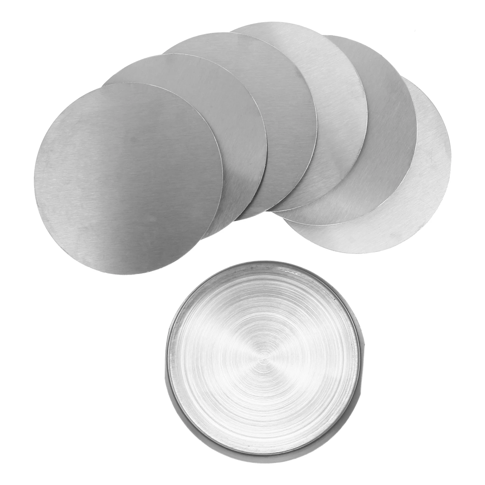 1 set 1 Set Stainless Steel Bowl Pads Table Mats Coaster Holder Silver Round Wear-Resistant Insulated Mats Rust-Proof